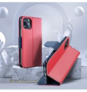 Etui Fancy pour Oppo A54 5G / A74 5G / A93 5G - Rouge / Bleu marine