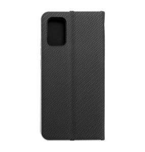 Housse porte-feuille - Luna Carbon - Samsung Galaxy A02s Noir