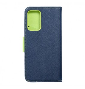 Etui Fancy pour Samsung A52 LTE / A52 5G / A52s - Bleu marine / Citron vert