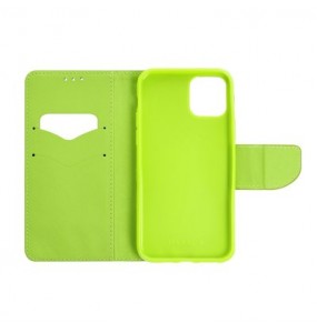 Etui Fancy pour Samsung A52 LTE / A52 5G / A52s - Bleu marine / Citron vert