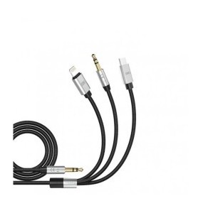 Cable Audio - 3in1 AUX 3.5mm à Lightning & USB C