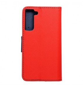 Etui Fancy pour Samsung Galaxy S21 FE - Rouge / Bleu marine