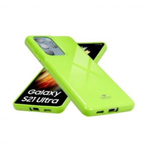 Coque Mercury Jelly pour Samsung Galaxy S21 FE - Vert citron