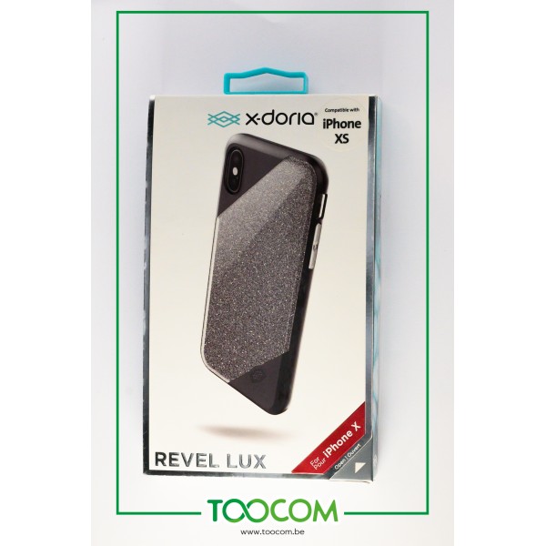 Coque pour iPhone XS - Noir paillettes