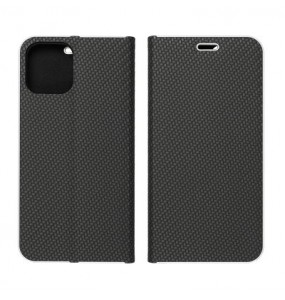 Etui Forcell Luna Carbon pour Samsung Galaxy S22 - Noir