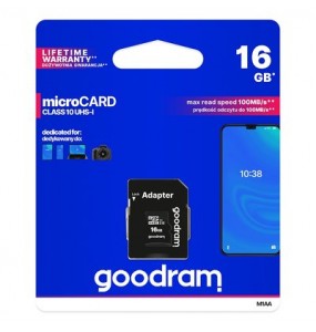 MicroSD Goodram 16GO avec adaptateur SD