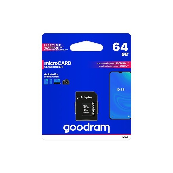 MicroSD Goodram 64GO avec adaptateur SD
