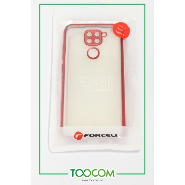 Coque arrière - Transparente bord de couleur - Redmi Note 9