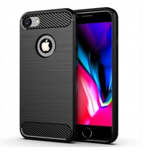 Coque Forcell Carbon pour iPhone 7 / 8 / SE - Noir