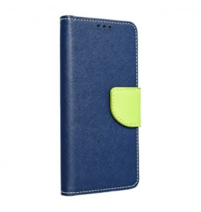 Etui Fancy pour iPhone 7 / 8 / SE 2020 - Bleu marine / Citron vert