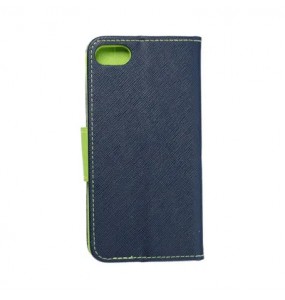 Etui Fancy pour iPhone 7 / 8 / SE 2020 - Bleu marine / Citron vert