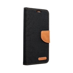 Etui Canvas pour Xiaomi Redmi 9AT / Redmi 9A - Noir/ Brun