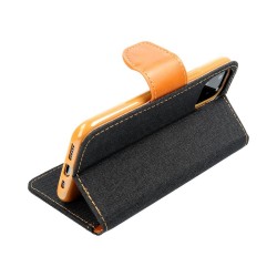 Etui Canvas pour Xiaomi Redmi 9AT / Redmi 9A - Noir/ Brun