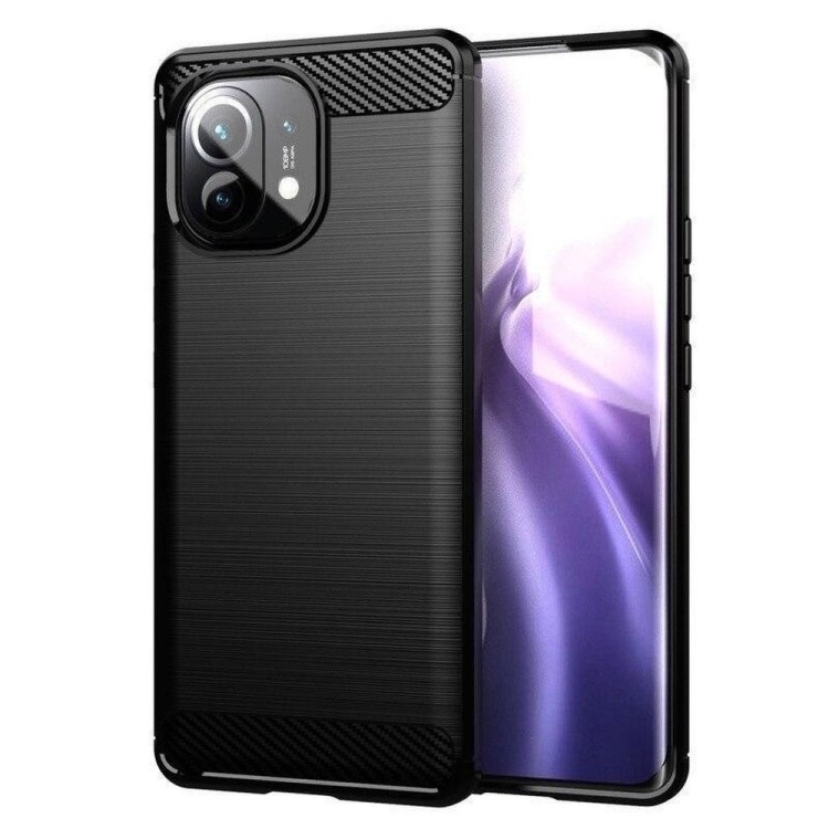 Coque Forcell Carbon pour Xiaomi 12 / 12X - Noir