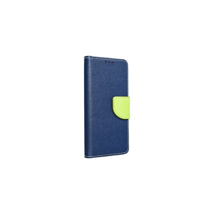 Etui Fancy pour iPhone 11 Pro Max (6.5") - Bleu marine / Citron vert