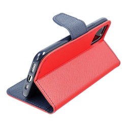 Etui Fancy pour iPhone 12 Mini - Rouge / Bleu marine
