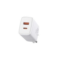 Baseus Compact Quick Charger Dual 20W Blanc