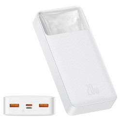 Baseus Powerbank 20.000mAh fast Charge avec écran LED - Blanc