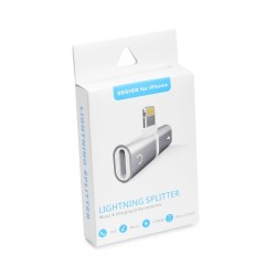 Adapteur HF/audio Lightning pour iPhone - Gris