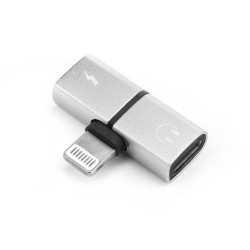 Adapteur HF/audio Lightning pour iPhone - Gris