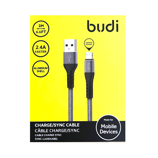 Câble Budi DC197L20H USB / Lightning 2m